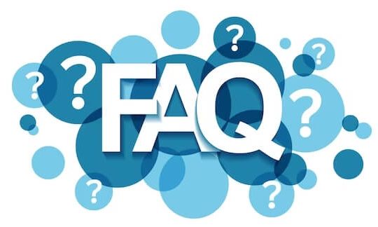 Frequently Asked Questions Question marks Bubbles