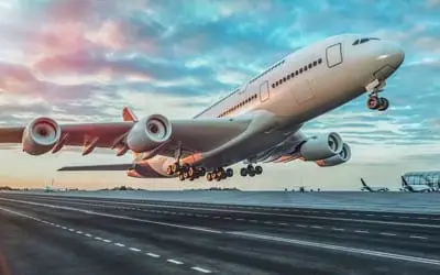 Air Freight Shipping Plan Taking Off Freight Transportation