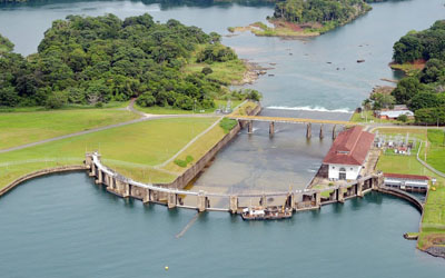 Panama Canal Drought Crisis Low Water Levels of natural Water