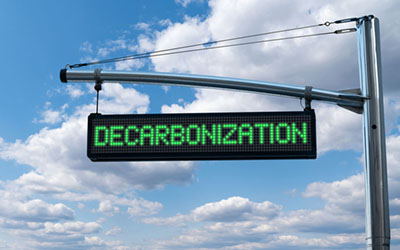Decarbonisation sign HGV Decarbonisation Electric Vehicles 