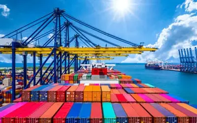 Shipping Strategy! UK Freight Association Shipping rules, Shipping Dock at Sunset