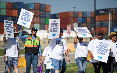 Dockworkers Strike Ocean Shipping USA