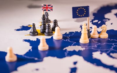 UK trade Logistics Companies Export growth May 2025 Euro UK Map Chess Pieces 