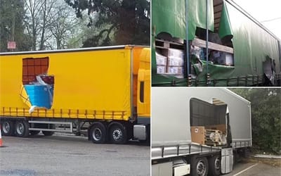 UK freight crime Cargo theft statistics HGV curtain slash theft UK logistics threats