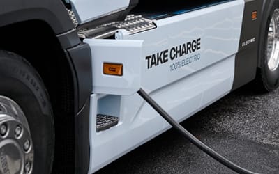 HGV charging facilities electric vehicle infrastructure road freight sustainability